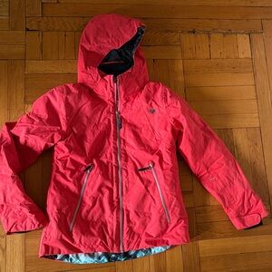 Teens Red Hooded Ski Jacket
